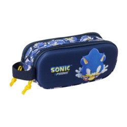 Portatodo Doble Sonic City Azul 21 x 8 x 6 cm 3D