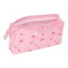 Portatodo Triple Minnie Mouse Baby Rosa 22 x 12 x 3 cm