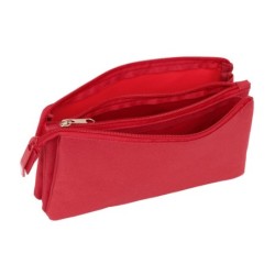 Portatodo Triple Sevilla Fútbol Club Rojo 22 x 12 x 3 cm