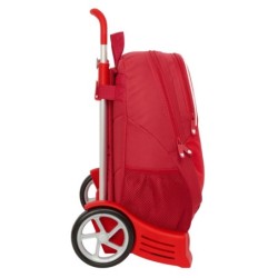 Mochila Escolar con Ruedas Sevilla Fútbol Club Rojo 32 x 43 x 14 cm
