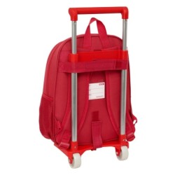 Mochila Escolar con Ruedas Sevilla Fútbol Club Rojo 28 x 34 x 10 cm