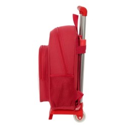 Mochila Escolar con Ruedas Sevilla Fútbol Club Rojo 28 x 34 x 10 cm