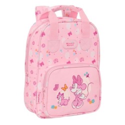 Mochila Infantil Minnie Mouse Baby Rosa 20 x 28 x 8 cm
