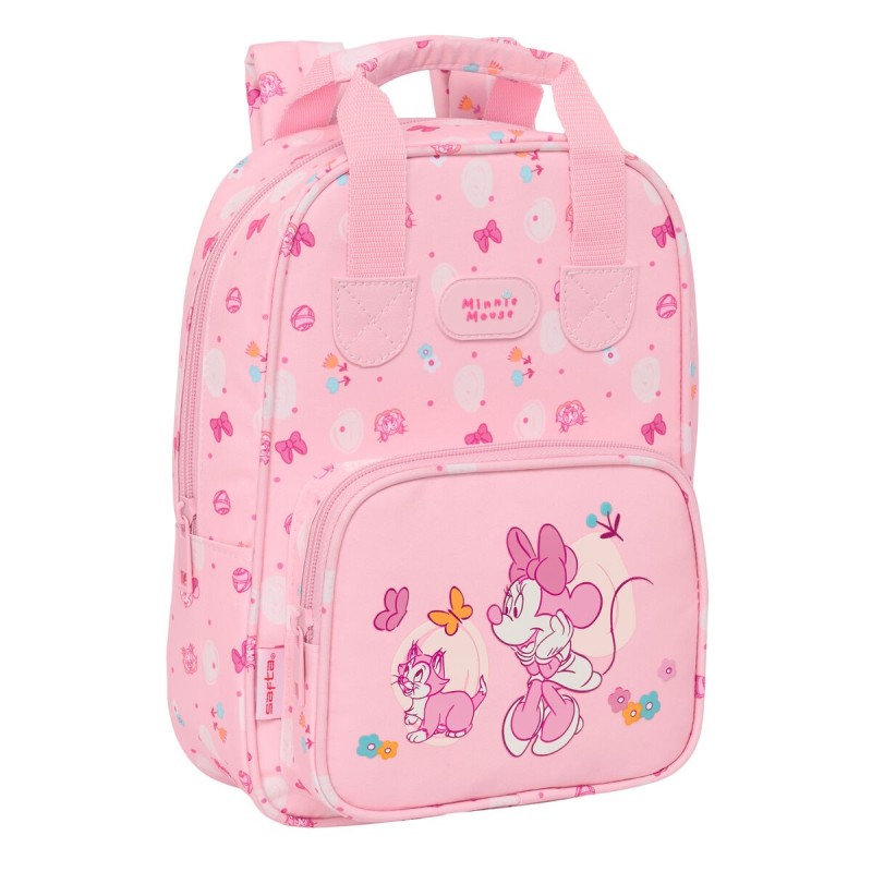 Mochila Infantil Minnie Mouse Baby Rosa 20 x 28 x 8 cm
