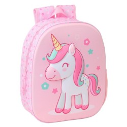 Mochila Infantil Safta Rosa 27 x 33 x 10 cm 3D