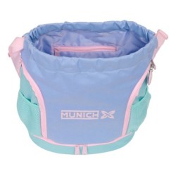 Bolsa Mochila con Cuerdas Munich Mellow Azul Rosa Celeste 35 x 40 x 1 cm