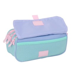 Portatodo Triple Munich Mellow Azul Rosa Azul cielo 21,5 x 10 x 8 cm