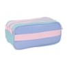 Portatodo Triple Munich Mellow Azul Rosa Azul cielo 21,5 x 10 x 8 cm
