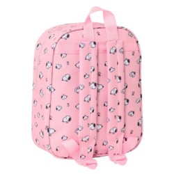 Mochila Infantil Snoopy Rosa 22 x 27 x 10 cm 3D
