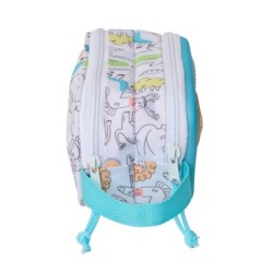 Portatodo Doble Safta Azul Blanco 21 x 8 x 6 cm 3D
