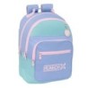Mochila Escolar Munich Mellow Azul Rosa Celeste 32 x 42 x 15 cm