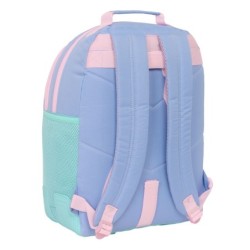 Mochila Escolar Munich Mellow Azul Rosa Celeste 32 x 42 x 15 cm