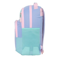 Mochila Escolar Munich Mellow Azul Rosa Celeste 32 x 42 x 15 cm