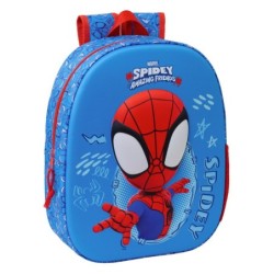 Mochila Infantil Spider-Man Rojo Azul marino 27 x 33 x 10 cm 3D