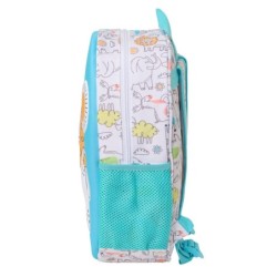 Mochila Infantil Safta Azul Blanco 27 x 33 x 10 cm 3D