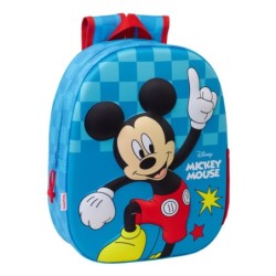 Mochila Infantil Mickey Mouse Clubhouse Azul 27 x 33 x 10 cm 3D