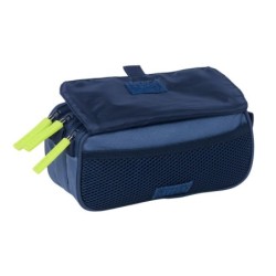 Portatodo Triple Munich Blue indigo Azul 21,5 x 10 x 8 cm