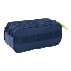 Portatodo Triple Munich Blue indigo Azul 21,5 x 10 x 8 cm