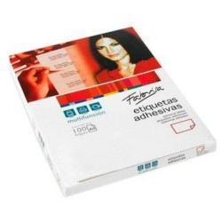 Etiquetas adhesivas Fabrisa Blanco 100 Hojas (5 Unidades)
