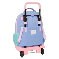 Mochila Escolar con Ruedas Munich Mellow Azul Rosa Azul cielo 33 x 45 x 22 cm