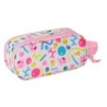 Portatodo Doble Peppa Pig Azul Blanco Rosa 21 x 8 x 6 cm 3D
