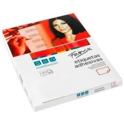 Etiquetas adhesivas Fabrisa Blanco 100 Hojas 105 x 42,4 mm (5 Unidades)
