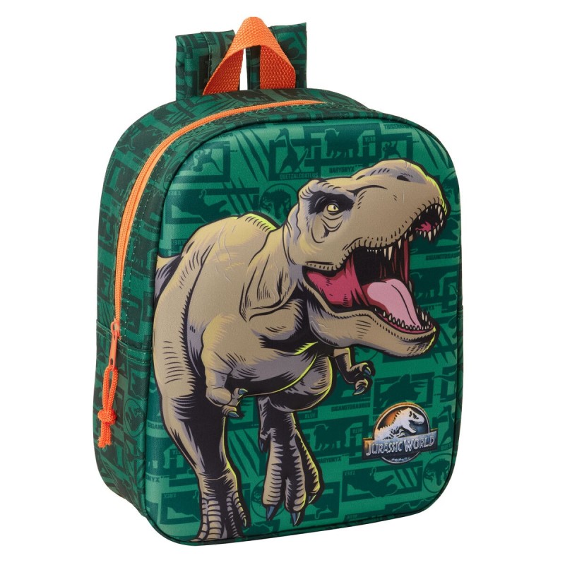 Mochila Infantil Jurassic World Verde oscuro 22 x 27 x 10 cm 3D