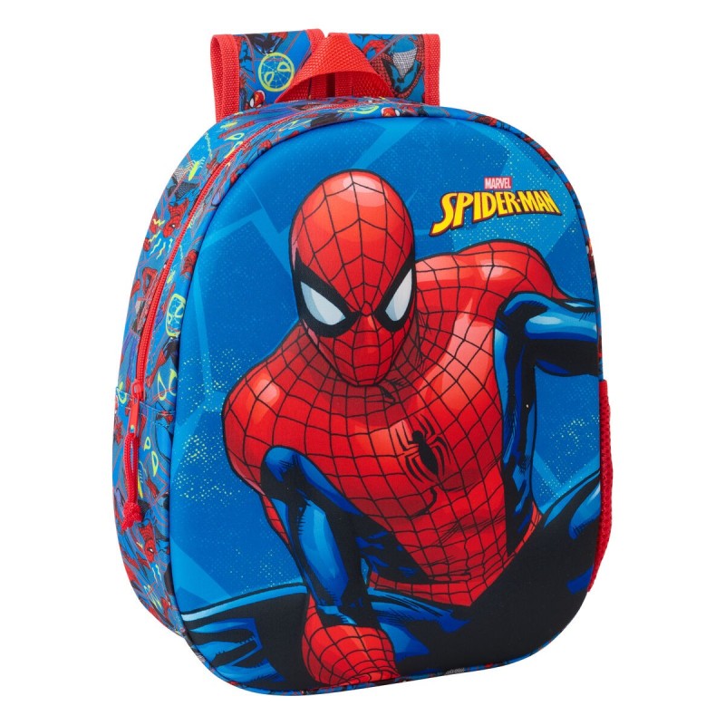 Mochila Infantil Spider-Man Rojo Azul marino 27 x 33 x 10 cm 3D
