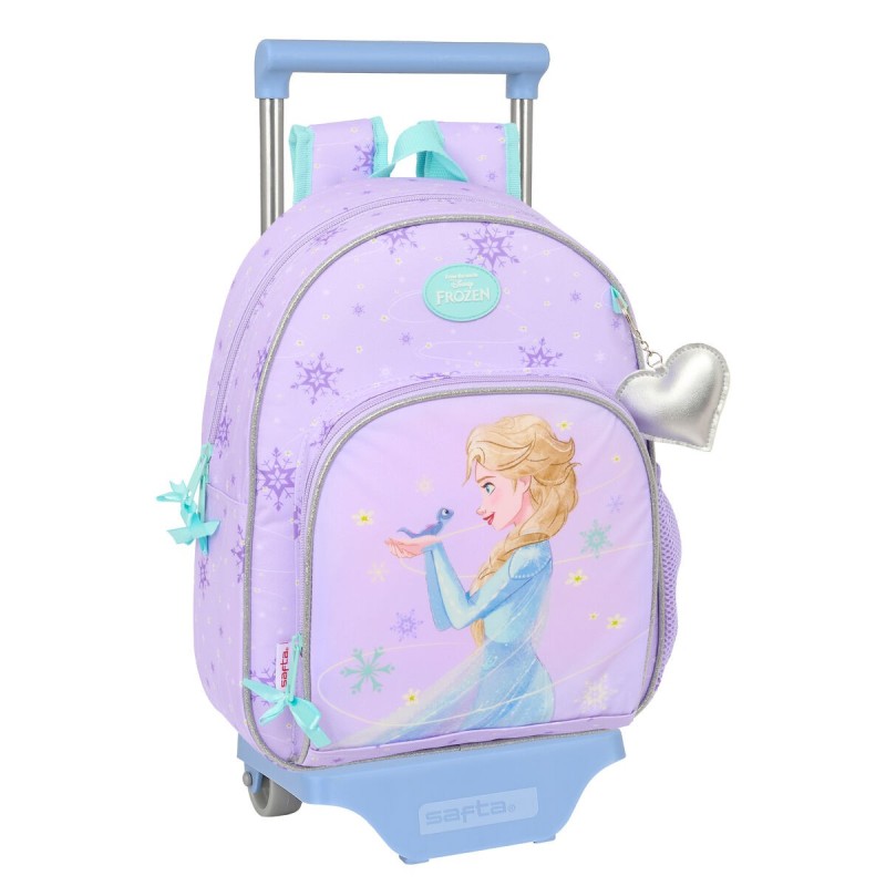 Mochila Escolar con Ruedas Frozen Spirit Lila 28 x 34 x 10 cm