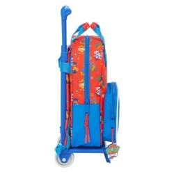 Mochila Escolar con Ruedas The Paw Patrol Cool Azul Rojo 20 x 28 x 8 cm