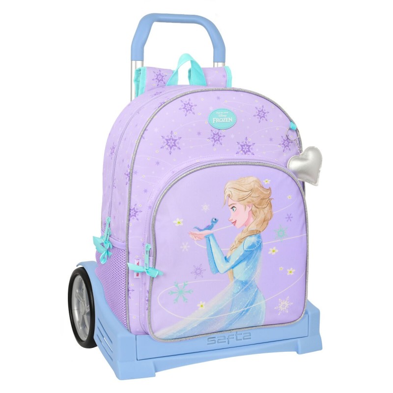Mochila Escolar con Ruedas Frozen Spirit Lila 33 x 42 x 14 cm