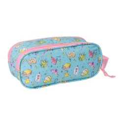 Portatodo Doble Frozen Rosa Azul cielo 21 x 8 x 6 cm 3D