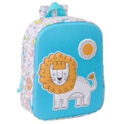 Mochila Infantil Safta Azul Blanco 22 x 27 x 10 cm 3D