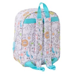 Mochila Infantil Safta Azul Blanco 22 x 27 x 10 cm 3D
