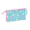 Portatodo Triple Gabby's Dollhouse Confetti Rosa Turquesa 22 x 12 x 3 cm