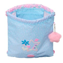 Bolsa Mochila con Cuerdas BlackFit8 Smile Azul Rosa 35 x 40 x 1 cm
