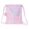 Bolsa Mochila con Cuerdas BlackFit8 Smile Azul Rosa 35 x 40 x 1 cm