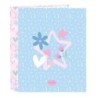 Carpeta de anillas BlackFit8 Smile Azul Rosa A4 27 x 33 x 6 cm