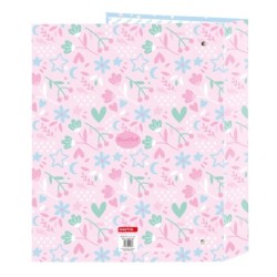 Carpeta de anillas BlackFit8 Smile Azul Rosa A4 27 x 33 x 6 cm