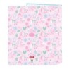 Carpeta de anillas BlackFit8 Smile Azul Rosa A4 27 x 33 x 6 cm