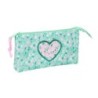 Portatodo Triple Safta Cuore Menta 22 x 12 x 3 cm