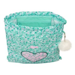 Bolsa Mochila con Cuerdas Safta Cuore Menta 35 x 40 x 1 cm