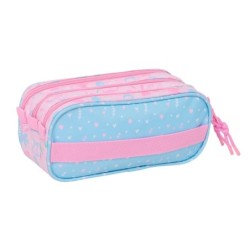 Portatodo Triple BlackFit8 Smile Rosa Azul claro 21,5 x 10 x 8 cm