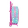 Mochila Escolar con Ruedas Gabby's Dollhouse Confetti Rosa Turquesa 22 x 27 x 10 cm