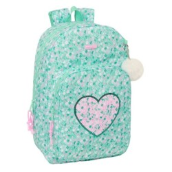 Mochila Escolar Safta Cuore Menta 30 x 46 x 14 cm
