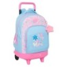 Mochila Escolar con Ruedas BlackFit8 Smile Azul Rosa 33 x 45 x 22 cm