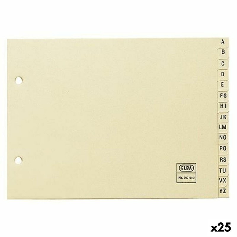 Separadores Elba A-Z Beige A5 Alfabético (25 Unidades)