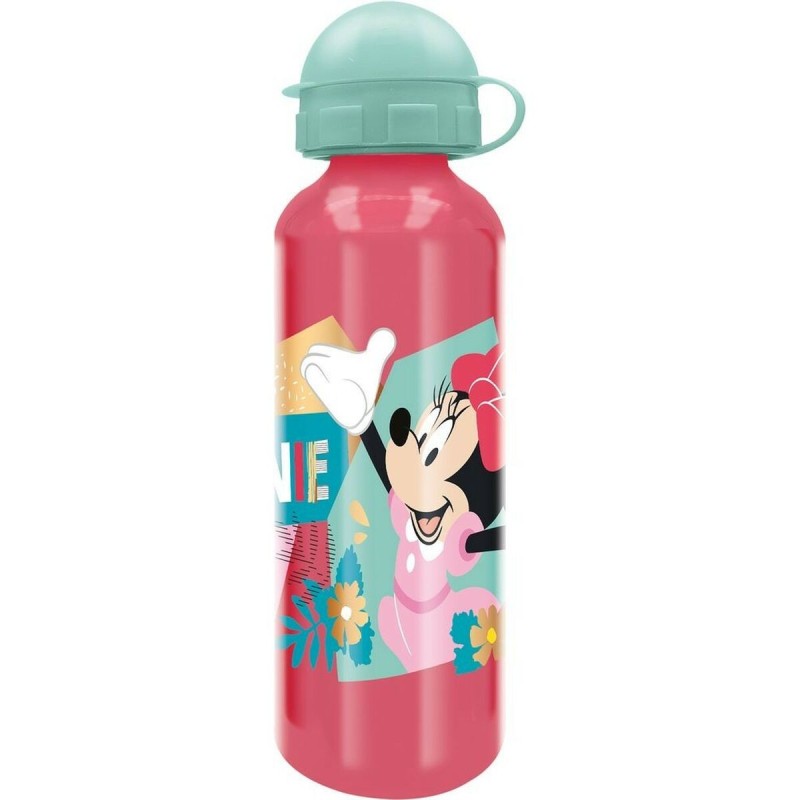 Botella de Agua Minnie Mouse CZ11263 530 ml Rojo Aluminio