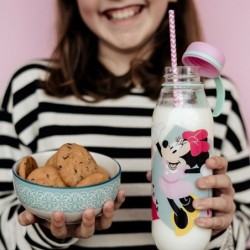 Botella de Agua Minnie Mouse CZ11359 460 ml Rosa Silicona