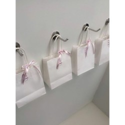 Bolsa de Papel Algon Blanco 32 x 12 x 40 cm 3 Piezas (24 Unidades)